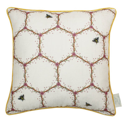 The Chateau By Angel StrawbridgeChateau Honeycomb Cream 45X45Cm Cushion from B&Q