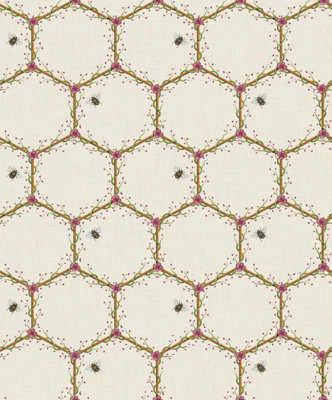 The Chateau By Angel StrawbridgeHoneycomb Cream Wallpaper from B&Q