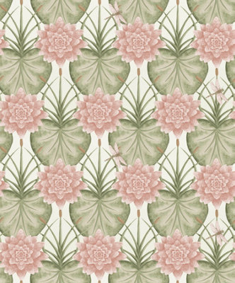 The Chateau By Angel StrawbridgeThe Lily Garden Cream Wallpaper from B&Q