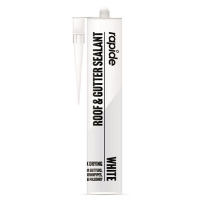 Rapide Roof & Gutter Sealant Cartridge Downpipes Flashing Sheet White 260Ml from B&Q