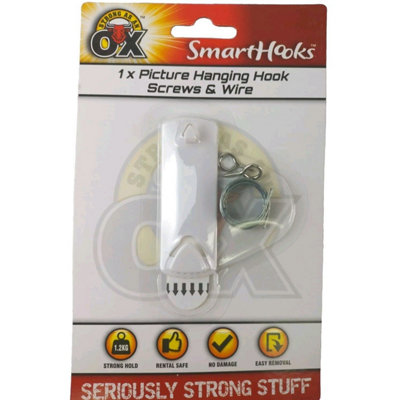 Maestro craft 1 Picture Hanging Hook Strip Self Adhesive Wall Hanging Picture from B&Q