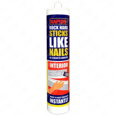 Rapide Rock Hard Sticks Like Nails Hi-Strength Waterproof Glue Adhesive Interior 280Ml from B&Q
