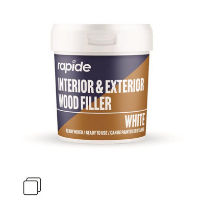 B&Q -  Interior & Exterior Wood Filler White 470G