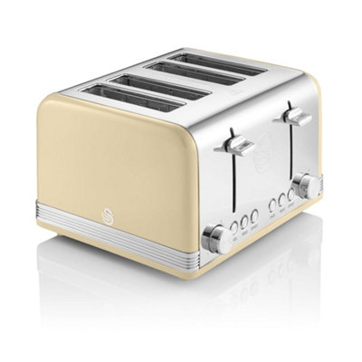 Swan 4 Slice Retro Toaster (Cream) - Image 13