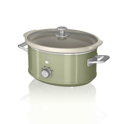 Swan 3.5L Nordic Slow Cooker in Light Green - Image 4