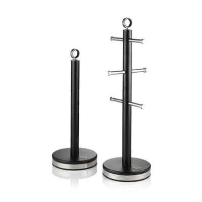 Swan Unisex Black Serenity Towel Pole & Mug Tree Set, Swka18537blk | Size: A - Image 6