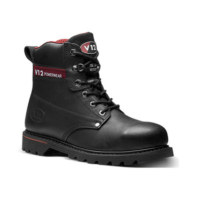 V12 Boulder Safety Work Boots BlackSize 8 from B&Q