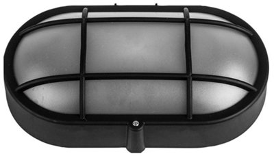 Ex-Pro Oval Bulkhead Outdoor Wall Light11WE27Ip44 Rated from B&Q