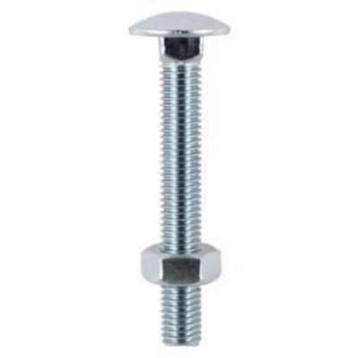 Zinc Carriage Bolt M12 X 150mm Carbon Steel Domed Head Square Anti-Spin Shoulder For Clamping Timber Ironmongery Home Diy from B&Q