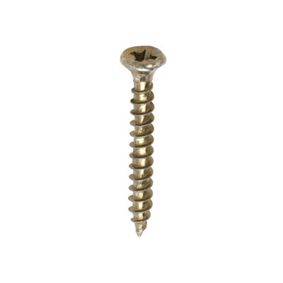 Timco Velocity Premium Multi-Use Countersunk Woodscrews - 3.5 X 30 (200Pcs) Gold