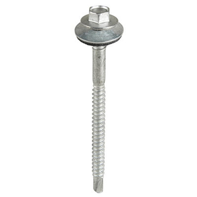 Timco Self-Drilling Light Section Composite Panel Drill Screw Exterior Silver With Epdm Washer5.5/6.3 X 98 from B&Q