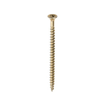 Timco Solo Countersunk Gold Woodscrews5.0 X 80 (200Pcs) from B&Q