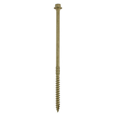 Timco Timber Screws Hex Flange Head Exterior - 6.7 X 200 (20Pcs) Green