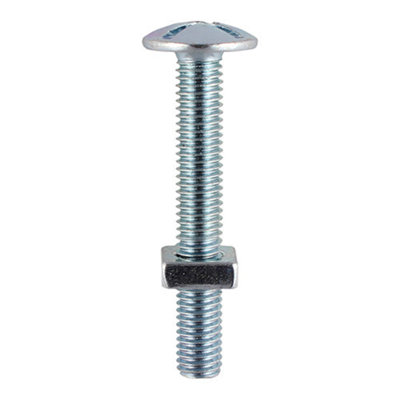 Timco Roofing Bolts & Square Nuts - M6 X 40 Silver