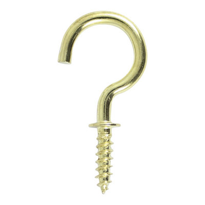 TimcoCup HooksRoundElectro Brass (Size 25mm10 Pieces) from B&Q