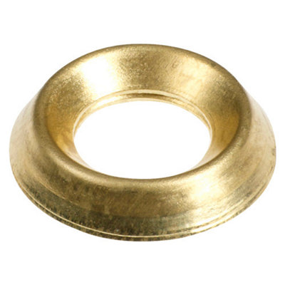 Timco Screw Cups Electro Brass - To Fit 8 Gauge Screws