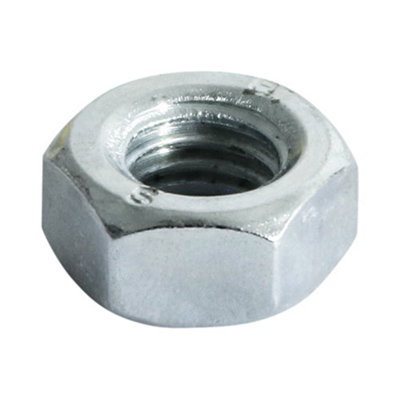 Timco Silver Hex Full Nuts Din934 - M12