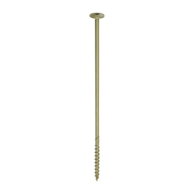 Timco Wafer Head Exterior Timber Screws - 8.0 X 275 (25Pcs) Green