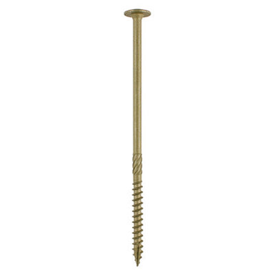 B&Q -  Wafer Head Exterior Green Timber Screws 8.0 X 400 (25Pcs)