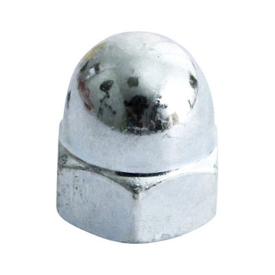 Timco Silver Hex Dome Nuts Din1587 - M6