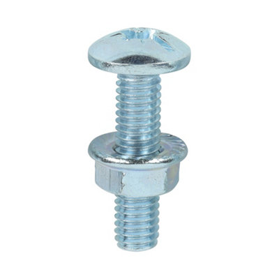 Timco Cable Tray Bolts & Flange Nuts - M6 X 25 Silver