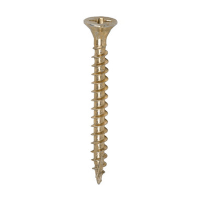 Timco C2 Strong-Fix Multi-Purpose Premium Countersunk Woodscrews - 4.0 X 40 (200Pcs) Gold