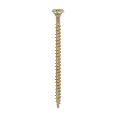 Timco C2 Strong-Fix Multi-Purpose Premium Countersunk Woodscrews - 5.0 X 80 (200Pcs) Gold