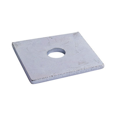 B&Q -  Square Plate Washers SilverM16 X 50 X 50 X 3 (100Pcs)