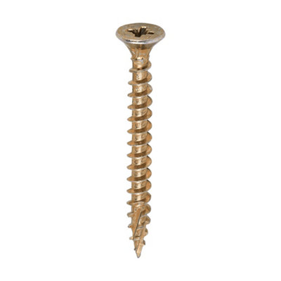 Timco C2 Strong-Fix Multi-Purpose Premium Countersunk Gold Woodscrews5.0 X 50 (600Pcs) from B&Q