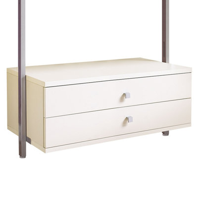 B&Q -  Aura White Large Drawer Kit (H)350mm (W)900mm (D)500mm