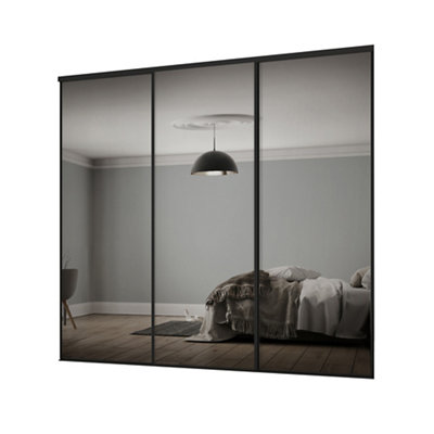 Spacepro Classic Mirrored 3 Door Sliding Wardrobe Door Kit (H)2220mm (W)2672mm from B&Q