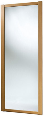 Spacepro 1 Panel Mirrored Oak Effect Framed Sliding Wardrobe Door (H)2220mm (W)762mm from B&Q