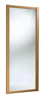 Spacepro 1 Panel Mirrored Oak Effect Framed Sliding Wardrobe Door (H)2220mm (W)914mm from B&Q