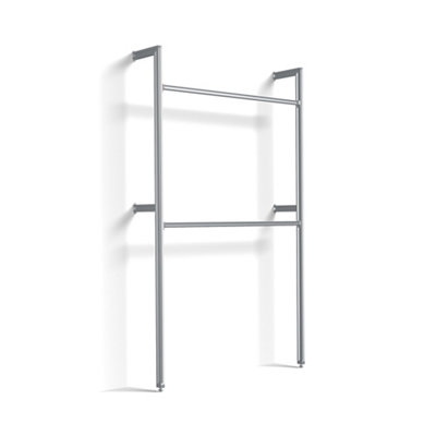 B&Q -  Relax Satin Silver Effect Storage Solution (H)2280mm (L)1220mm (D)250mm