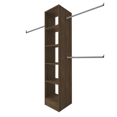 Spacepro Modular Walnut Effect Tower Unit (H)2100mm (W)450mm (D)500mm from B&Q