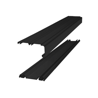 Spacepro Black Sliding Wardrobe Door Track Set (L)2692mm from B&Q