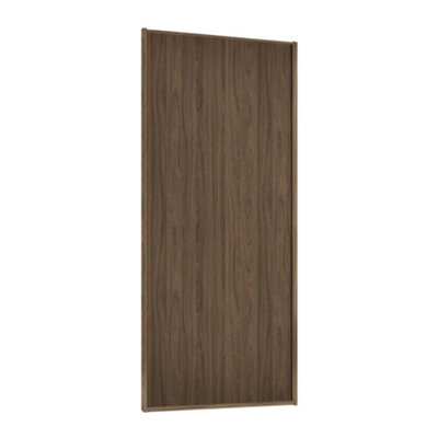 Spacepro Classic 1 Panel Matt Carini Walnut Effect Sliding Wardrobe Door (H)2220mm (W)914mm from B&Q