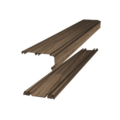 Spacepro Carini Walnut Sliding Wardrobe Door Track Set (L)3606mm from B&Q