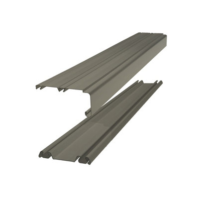 Spacepro Nickel Sliding Wardrobe Door Track Set (L)3606mm from B&Q