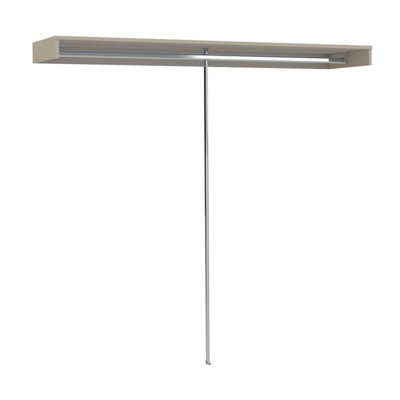 Spacepro Pebble Grey Large Wardrobe Bedroom Hanging Shelf & Hanging Rail Storage Kit (H)2800mm (L)2400mm (D)500mm from B&Q
