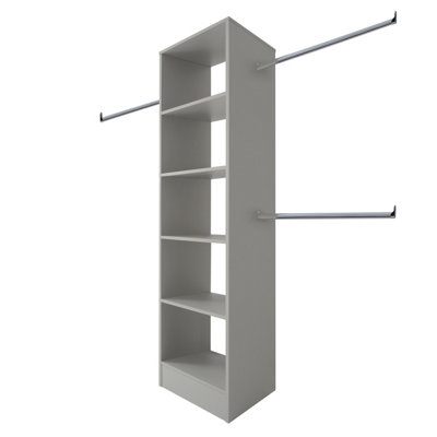 Spacepro Modular Pebble Grey Tower Unit (H)2100mm (W)600mm (D)500mm from B&Q