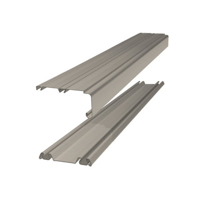 Spacepro Pebble Sliding Wardrobe Door Track Set (L)2692mm from B&Q