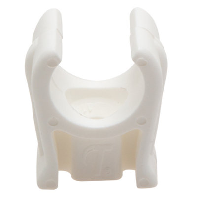 Talon White Plastic Pipe Clip (Dia)22mmPack Of 8 from B&Q