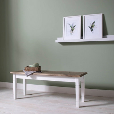 Nöa & Nani Noa & Nani Hallway Bench Entryway Medium In White And Dark Pine Canterbury from B&Q