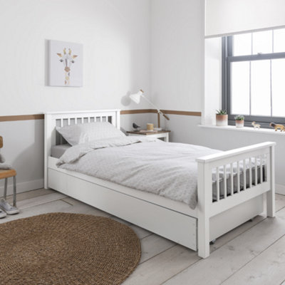 Nöa & Nani White Noa & Nani Single Bed Frame With Olaf Pull Out Trundle In Hampshire 198Cm