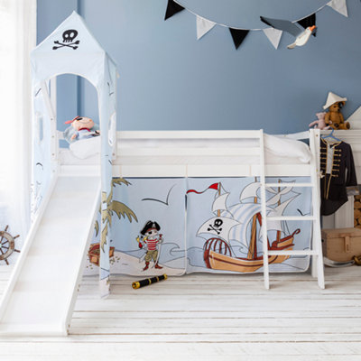 Nöa & Nani Noa & Nani Cabin Bed Midsleeper With Slide & Pirate Pete Package In Classic White Moro from B&Q