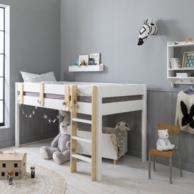 Nöa & Nani Noa & Nani Midsleeper Kids Solid Wood Cabin Bed In Classic White Una from B&Q