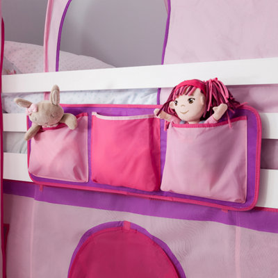 Nöa & Nani Noa & Nani Kids Bed Tidy Pocket Organiser3 Pocket Velcro Storage For Cabin Bed & Bunk BedPink Nw Design from B&Q