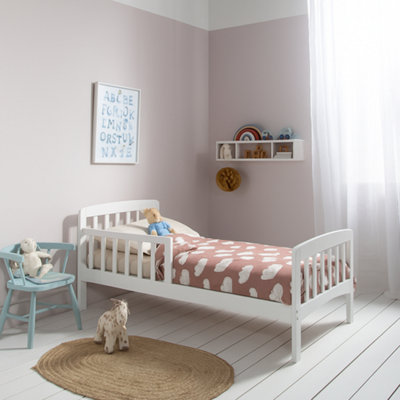 B&Q -  Noa & Nani Toddler Bed Solid Wood In Classic White Juni