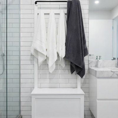 Nöa & Nani Noa & Nani Bathroom Storage And Towel Hook Cabinet In Classic White Karlstad from B&Q